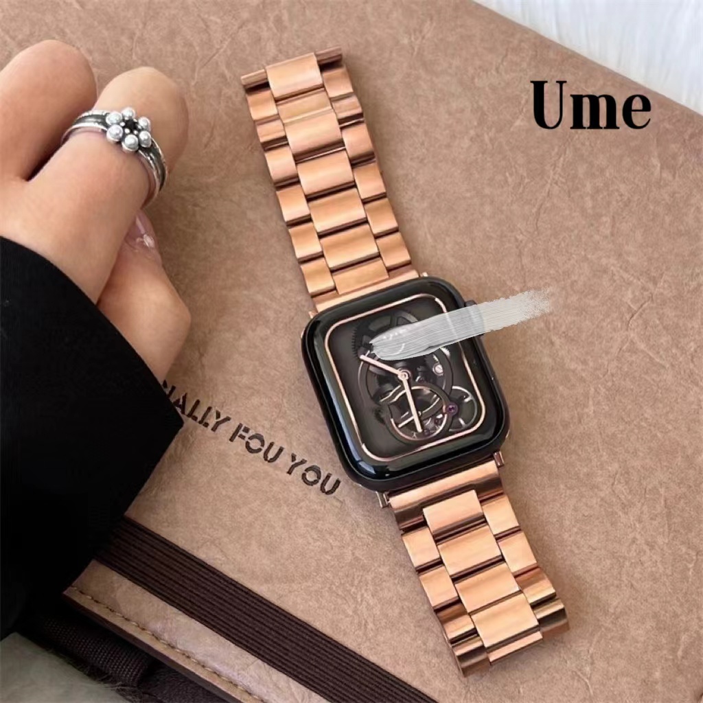 สาย smart watch ultra 10 9 8 7 Se 6 5 4 3 สายยาง สายนาฬิกา งานเลส ปรับความยาวได้ พร้อมส่ง ทุกขนาด สายนาฬิกา smart watch