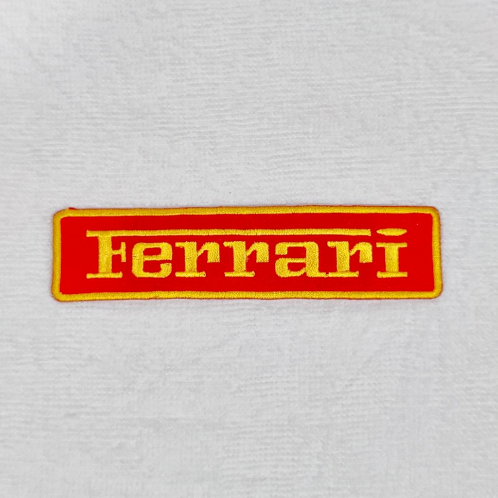 ตัวรีด ตัวรีดติดเสื้อ อาร์ม อาร์มติดเสื้อ โลโก้ ตรา ยี่ห้อ Super Car Ferrari Patch Sticker สติ๊กเกอร์ racing เฟอร์รารี่