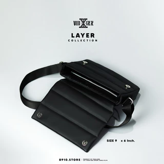 (มีสีใหม่) LAYER 9" มี 8 สี แบรนด์ 8910 กระเป๋าหนัง สะพายข้าง ทรงนวมหนา ใส่ ipad mini แบรนด์ไทย หนังกันน้ำ