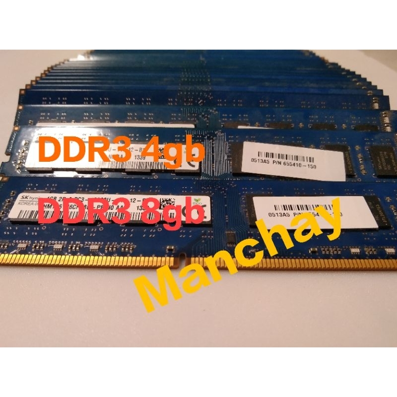 Ram แรม DDR3. 4gb 8gb บัส1600   16ชิพ
