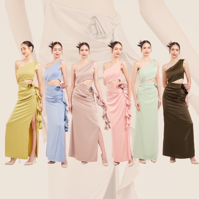 ✅ มีสีแดงมาใหม่ค่ะ ✅ Darin Dress S-6XL พร้อมส่ง