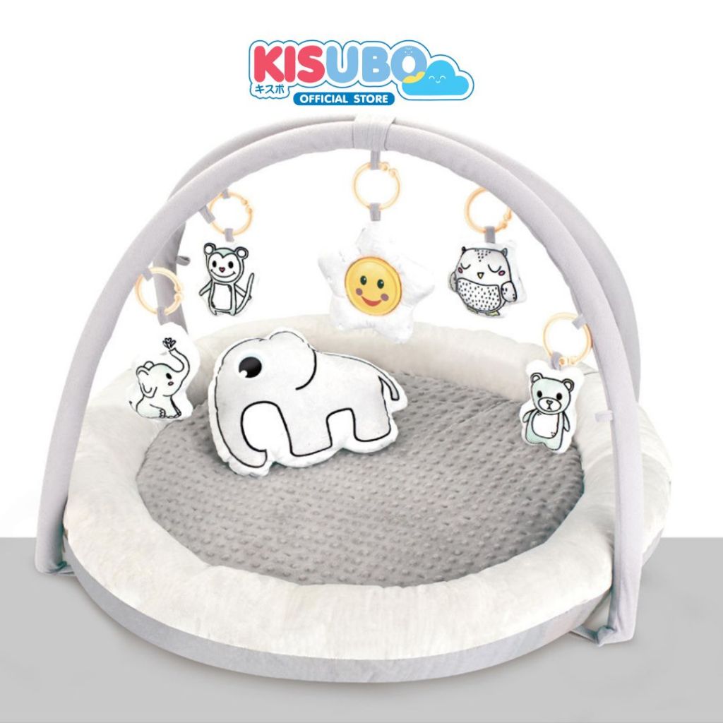 KISUBO เพลยิมผ้าเด็ก เพลยิม ลายช้าง/ยีราฟ