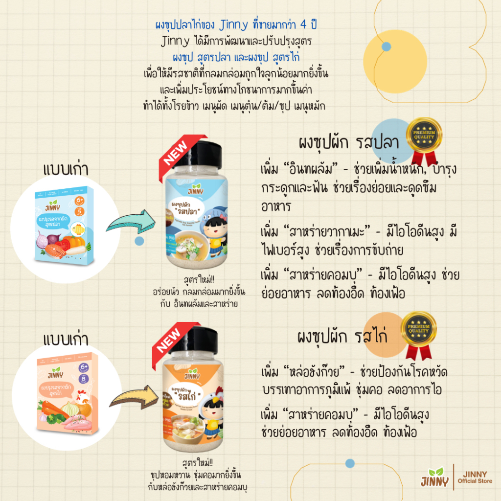 (ตัดรอบ 4โมง) รวมซอส ผงปรุงรสเด็ก Begin/MumMum/Heart Based/Happy Munchy/Jinny/Kapookthong/KlomKloam - 4