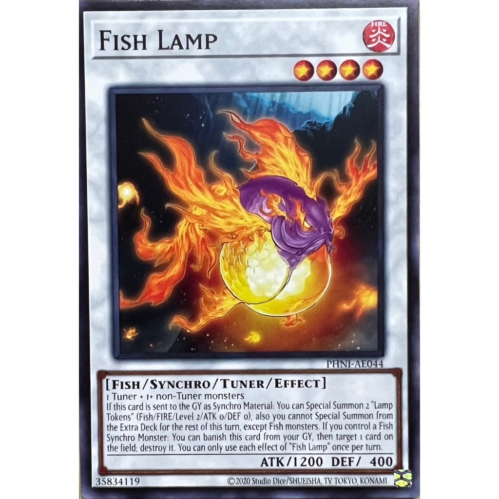 Yugioh Asia-Eng [PHNI-AE044] Fish Lamp (Common) การ์ดยูกิแท้ถูกลิขสิทธิ์