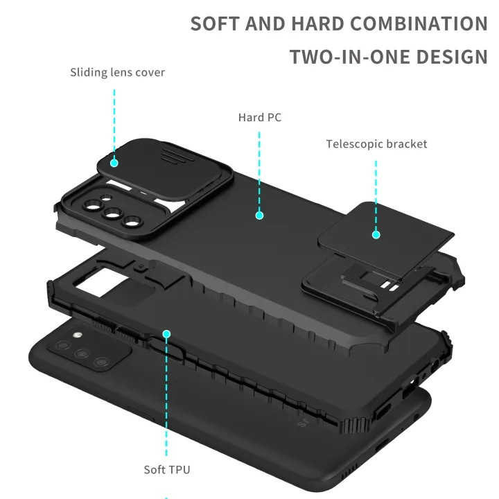 เคสกันกระแทก กันรอยกล้อง เคสตั้งได้ สำหรับ Samsung A17 A56 A36 A26 A16 A06 A55 A35 A25 A15 A05S A54 A34 A24 A14 A53 A73 - รูปที่ 3