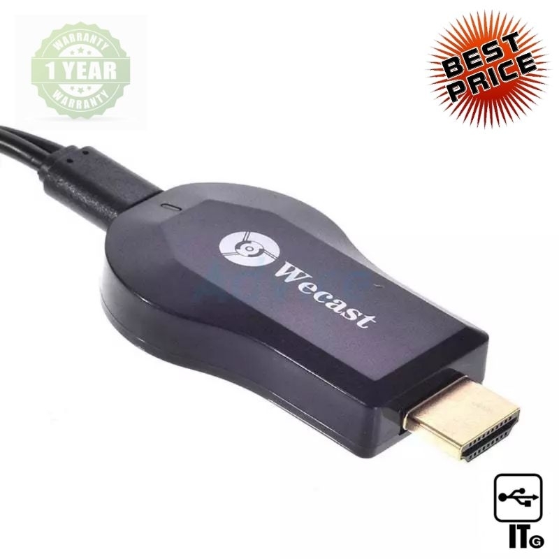 HDMI Dongle Wifi Display Receiver WECAST (C2) Black ประกัน 1Y อุปกรณ์แปลงสัญญาณภาพ