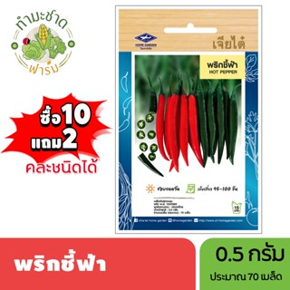เจียไต๋ (ซื้อ10แถม2) เมล็ดพันธุ์ พริกชี้ฟ้า ขนาด0.5กรัม ประม…