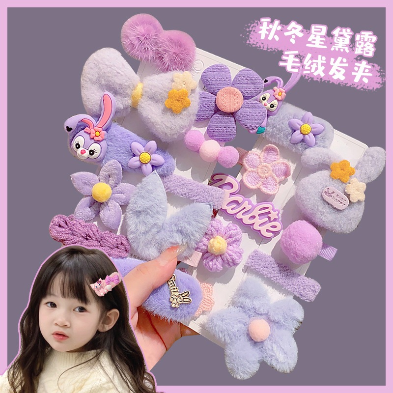 พร้อมส่ง กิ๊ฟติดผมเด็ก สเตลล่า แบบยกแผง กิ๊ฟติดผมน่ารัก