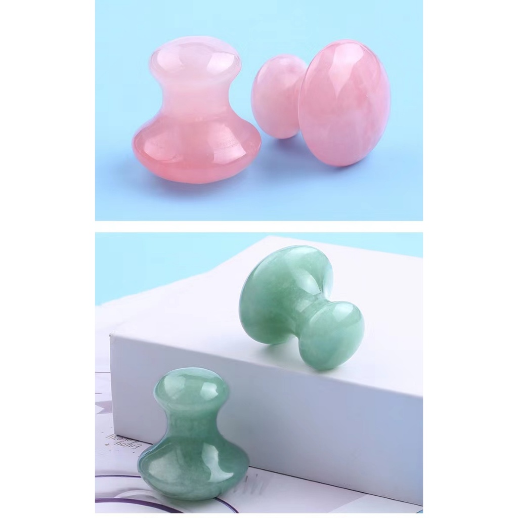 GuaSha Genuine เครื่องมือบำรุงผิวหน้า หินกัวชาโรสควอตส์ ✨ ทรงเห็ด ✨ #หินกวซาหยกเเท้#ผลิตภัณฑ์ยอดนิยม