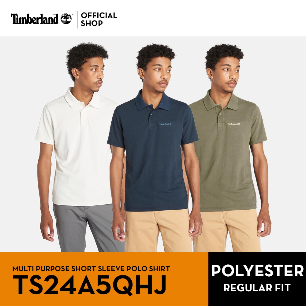 Timberland Men's Multi Purpose Short Sleeve Polo Shirt เสื้อโปโล (TS24A5QHJ)