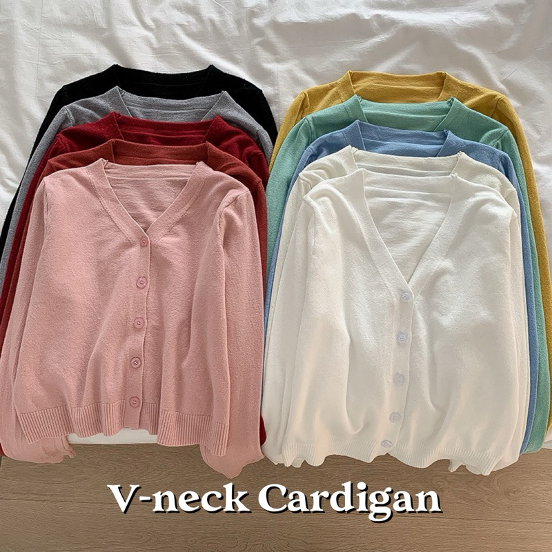 conycolours | v-neck sweater cardigan top (เสื้อคลุมแขนยาวทรงคอวี)