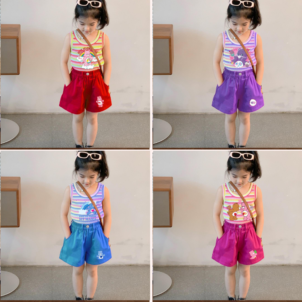 ฉ47-ฉ50 พร้อมส่ง ชุดแขนกุดหมี