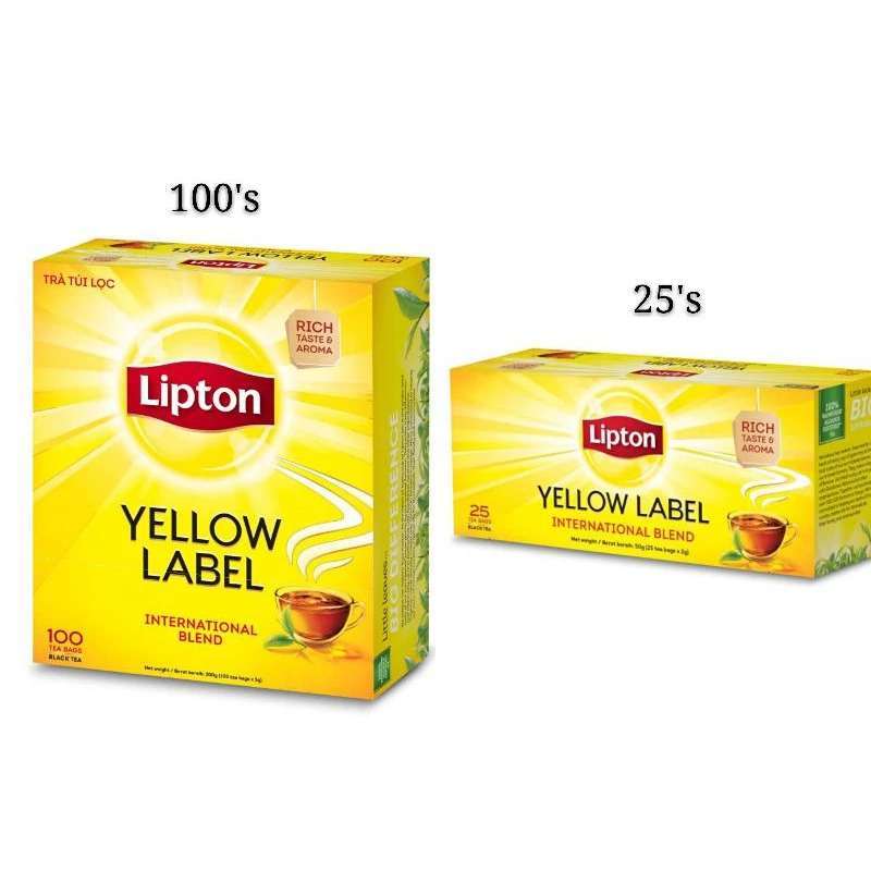 ชาลิปตัน Lipton yellow label tea แบบซอง ขนาด 25-100 ซอง