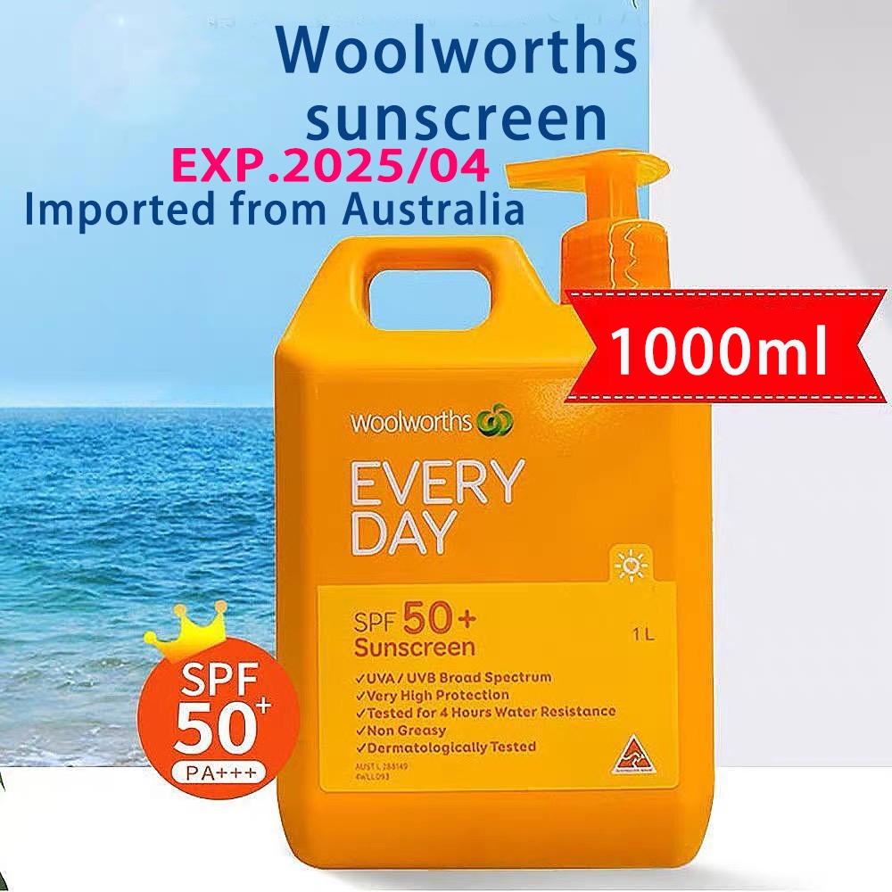 Woolworths sunscreen SPF50+ full body sunscreen sunscreen lotion 1000ml 1L โลชั่นกันแดด