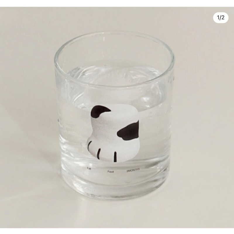 [พร้อมส่ง🚚] 3months cat foot glass