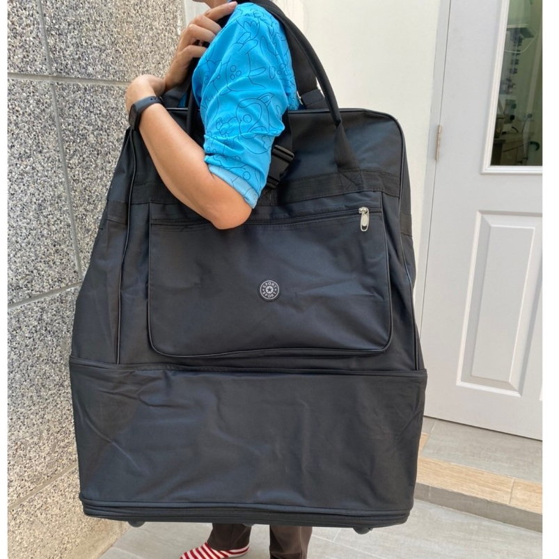 180L. 6 ล้อ  40 นิ้ว มีล้อ หมุน 360 องศา กระเป๋าเดินทางล้อลาก พับได้ 3 ชั้น ย้ายบ้าน มีสายสะพาย ราคา ถูกที่สุด ดีลบีเคเค แกลเลอรีภาพที่ 4