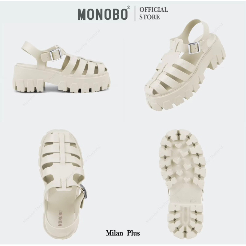 Monobo รุ่น Milan Plus รองเท้ารัดข้อรองเท้าแฟชั่นส้นสูง ปรับแบบเข็มขัดใหม่ ของแท้100%