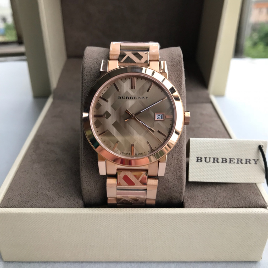 Burberry นาฬิกาข้อมือผู้หญิง  Rose Gold รุ่น BU9039 BU9146 BU9235 - 27mm 34mm 38mm