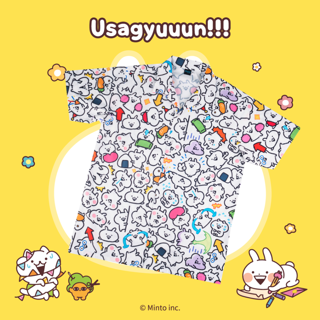 Shirt Hawaii All Chibi Gyuuun White