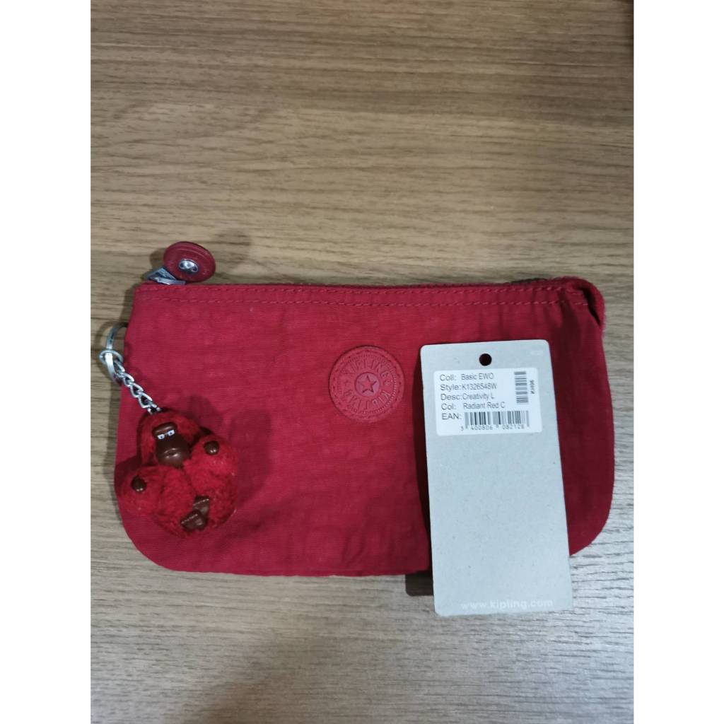 กระเป๋าKipling รุ่น Creativity L ของแท้มือสอง สีแดง radiant Red