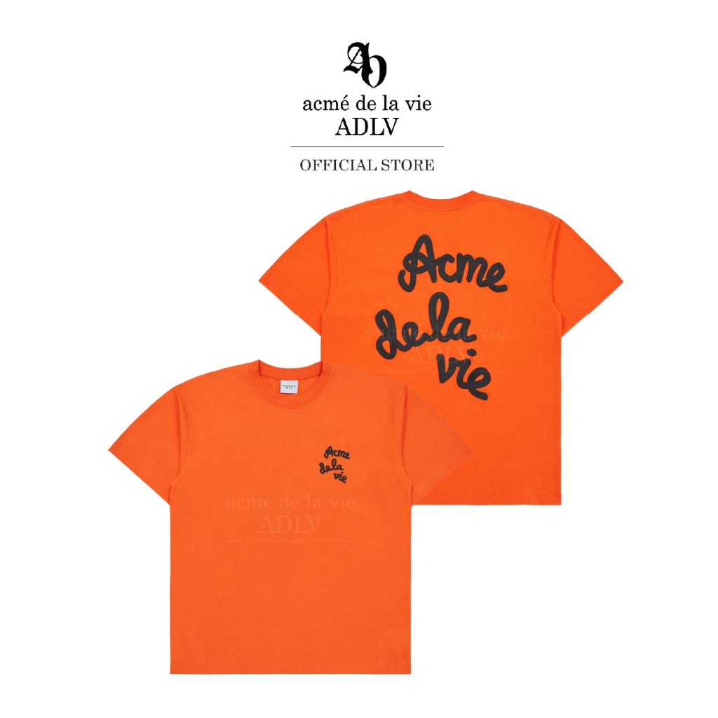 ADLV เสื้อยืด Oversize รุ่น  Embossing Script Logo Short Sleeve T-Shirt Orange (50233SEBSSU_F3ORXX)