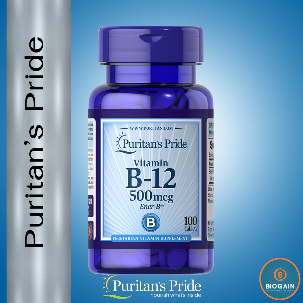 Puritan's Pride Vitamin B-12 500 mcg / 100 Tablets