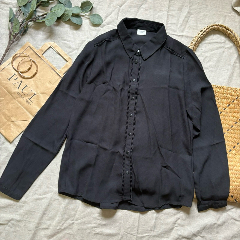 เสื้อเชิ๊ตทำงาน Jacqueline de yong มือสอง size eur 36 อก 38 ไหล่ 15 ยาว 24