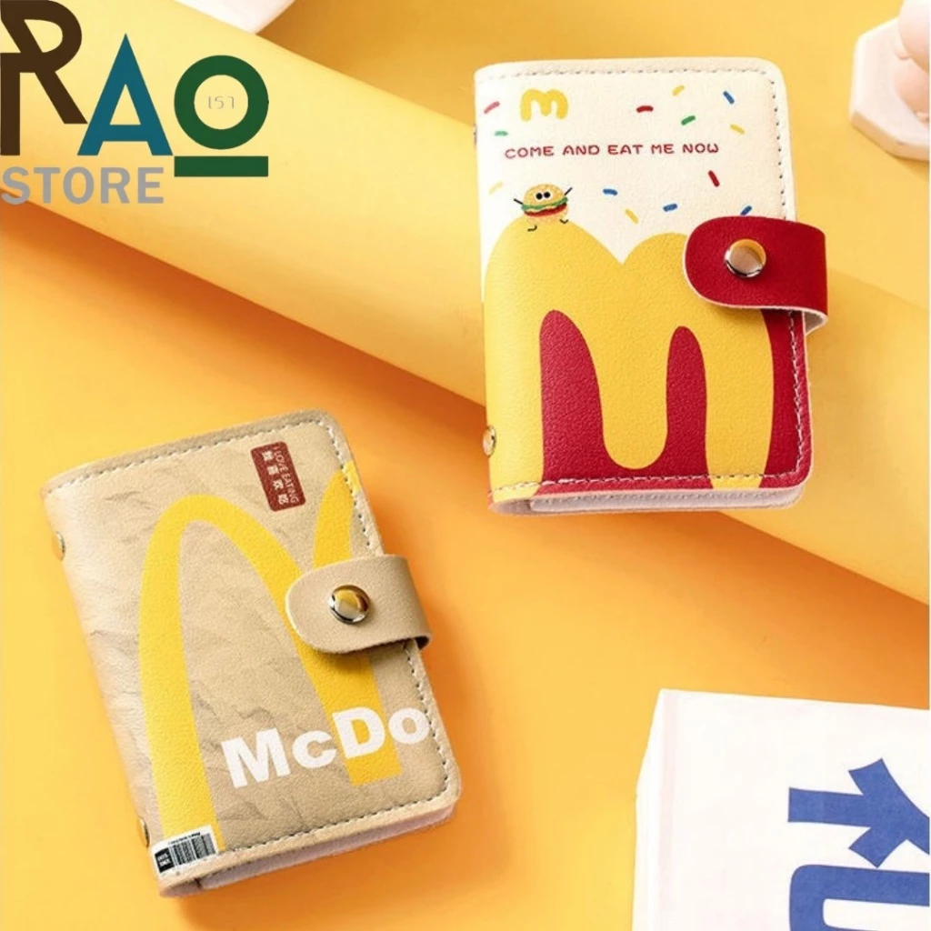 RAO Store พร้อมส่ง กระเป๋าใส่บัตร ลายแมค ที่เก็บบัตรต่างๆ มี20ซอง ใส่บัตรได้ 40ใบ ขนาดเล็กพกพาสะดวก