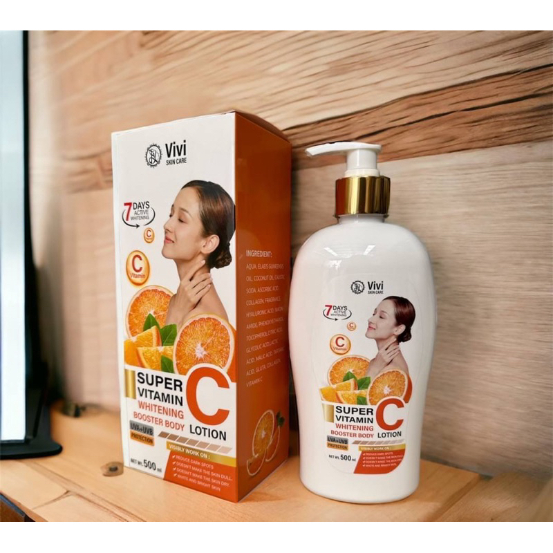 Vivi 7Days Super Vitamin C Whitening Booster Body Lotion 500ml.