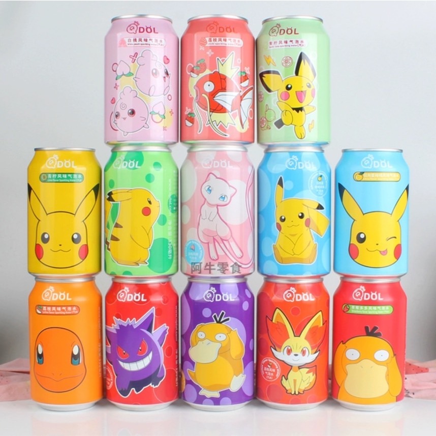 🔥 พร้อมส่งจากไทย 🔥 Pokemon โปเกมอน เครื่องดื่มน้ำผลไม้ผสมโซดา ขนาด 330 ml.