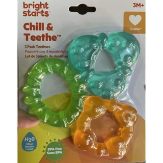 ของเล่นเด็ก ยางกัดน้ำ 3 ห่วง Bright Starts Teether Tubes สีสันสดใส รูปทรงต่างๆ เสริมสร้างพัฒนาการ