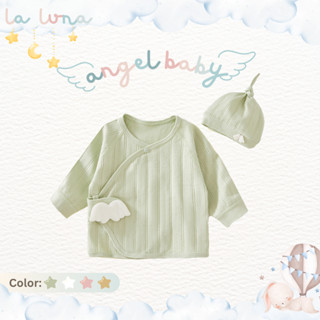 La Luna เสื้อเด็กทารก เด็กแรกเกิด Angel Baby เสื้อป้ายหน้า ร…