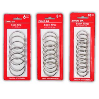ห่วงร้อยเอกสาร มีให้เลือก 3 ขนาด แพ็ค 6 ชิ้น/8 ชิ้น/10 ชิ้น