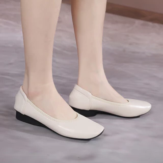 รองเท้าคัทชู รุ่น Alice (Basic) Size 34-45 สูง 2 cm นุ่ม พื้นนิ่ม ใส่สบาย (มี 2 ตระกร้า) (คัชชู)