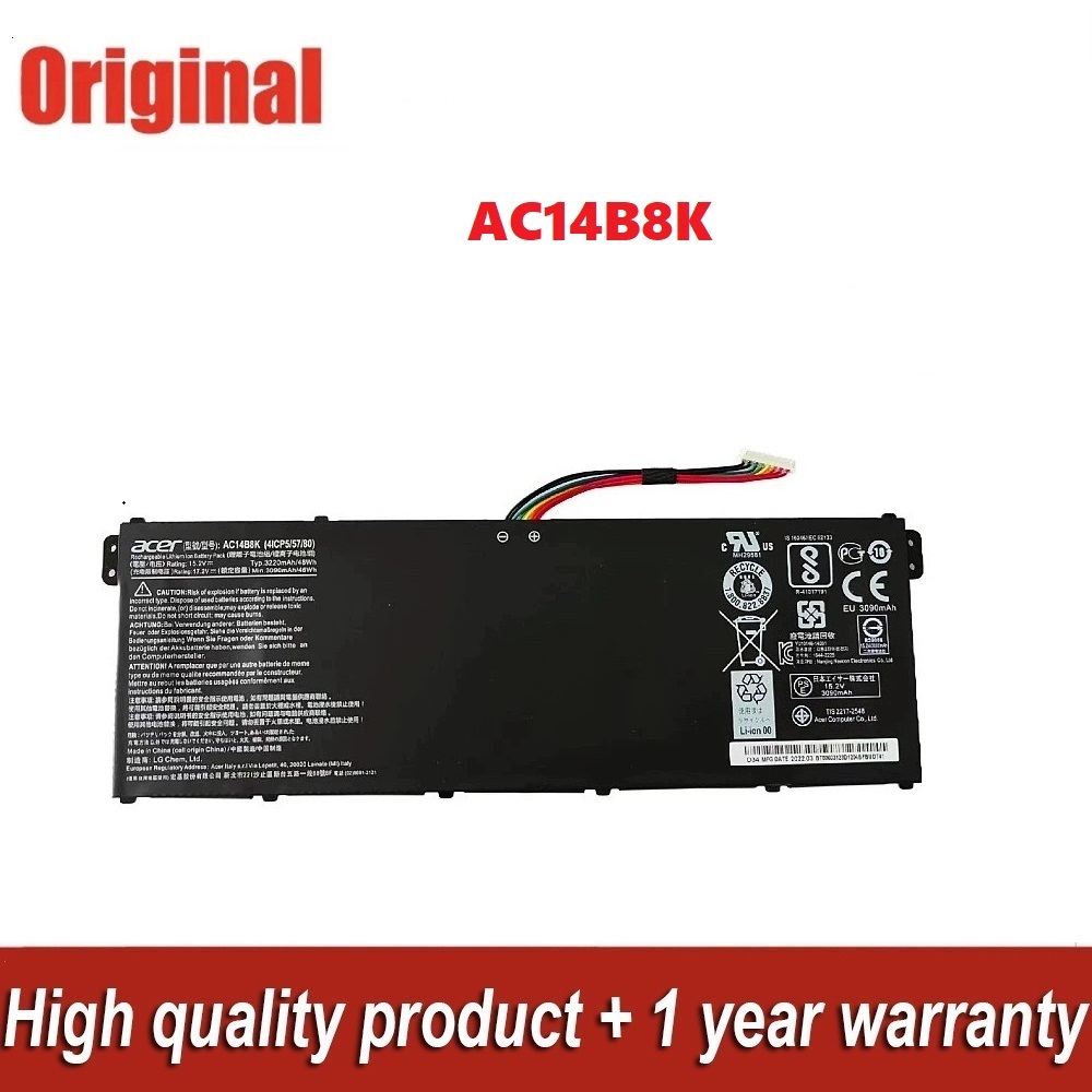 (ส่งฟรี ประกัน 1 ปี)แบตเตอรี่ Battery Notebook Acer AC14B8K Acer Swift 3 Nitro 5 AN515-42 AN515-51 AN515-52 ของแท้
