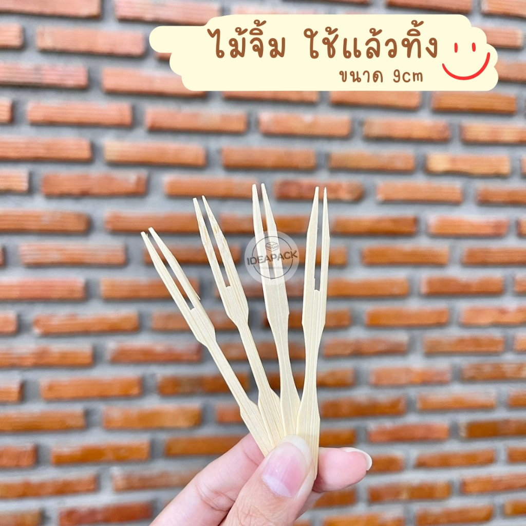 ไม้จิ้ม ขนาด 9cm คละแบบ 100 ชิ้น