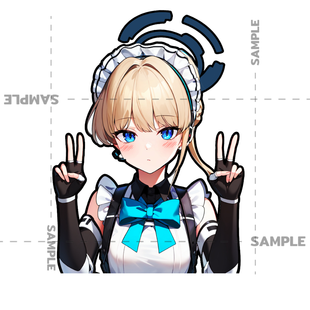 Toki blue archive สติ๊กเกอร์ 2 แผ่น Asuma Toki blue archive stickers