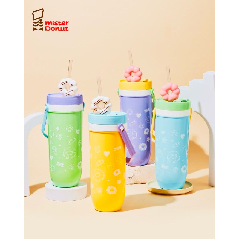 Mister Donut แก้วน้ำคัลเลอร์ฟูล  มิสเตอร์ โดนัท 2024