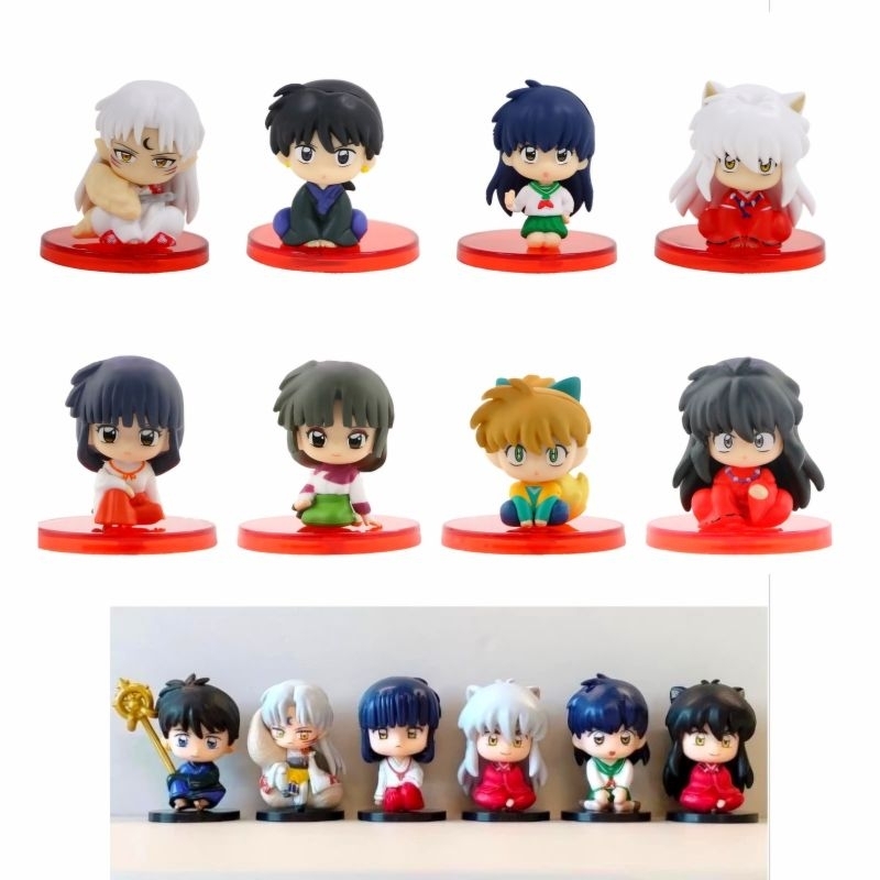 อินุยาฉะ Inuyasha ท่านั่ง น่ารักๆ มี 4 , 6 แบบ สูง 4-8 cm สินค้าพร้พร้อมส่ง เก็บปลายทางได้