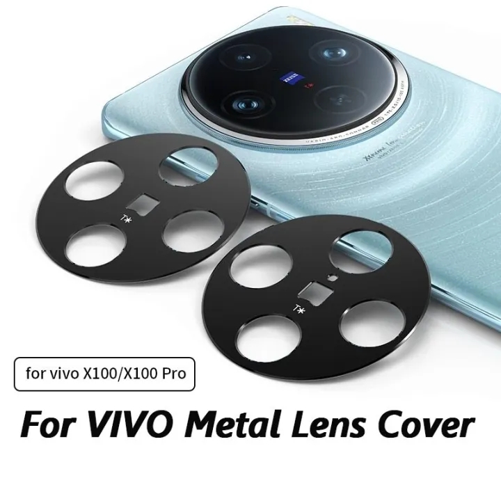 สีดําฟิล์มกระจกเลนส์กล้อง 3D ตัวป้องกันเลนส์สำหรับ Vivo X100 X100Pro