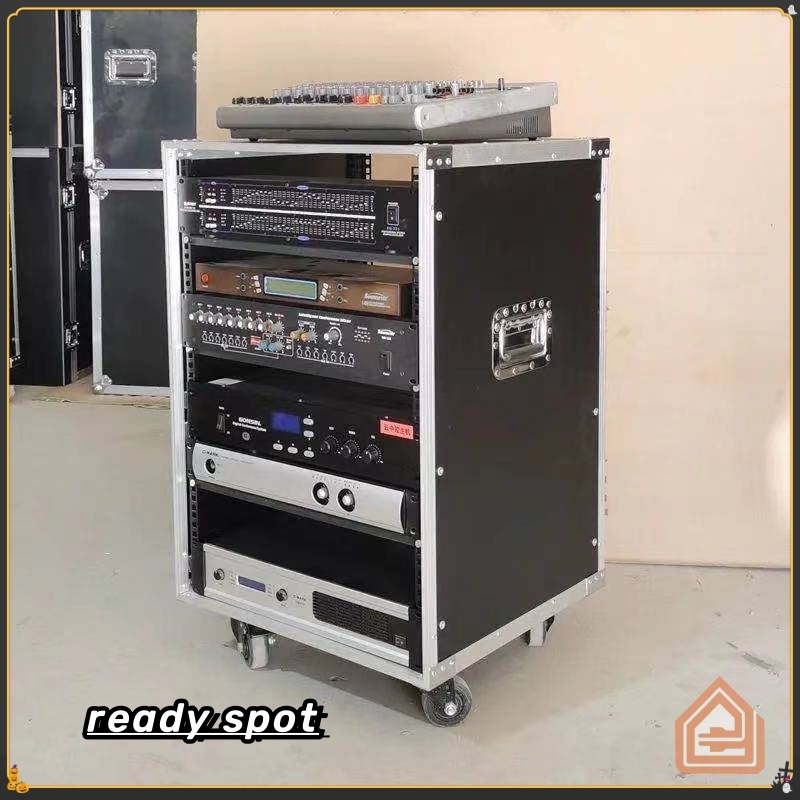 8U/12U/ชั้นวางของตู้ KTV Audio Flight Case ตู้ Mixer เครื่องขยายเสียง