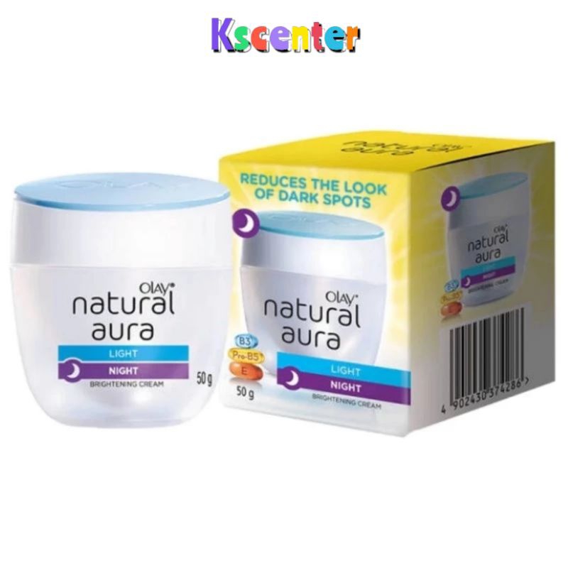 ( 1 กระปุก) โอเลย์  Olay Natural Aura​ Light Night 50g