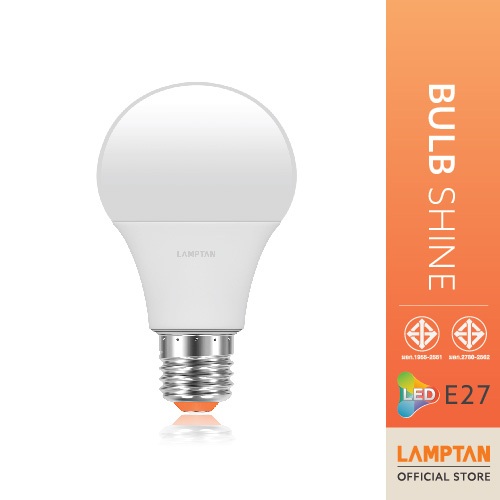 [ของแท้] LAMPTAN หลอดไฟ LED BULB SHINE ขั้ว E27