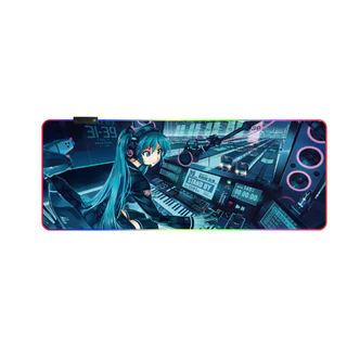 แผ่นรองเมาส์มีไฟ GMS-wt-5 Gaming Mouse Pad RGB 7colors (300×800×4)เปลี่ยนไฟได้ 14 โหมด