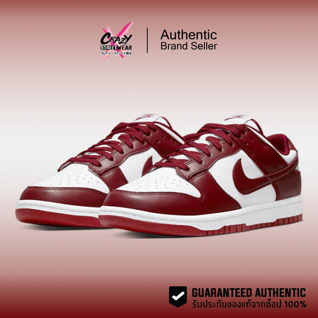 Nike Dunk Low Retro "Team Red" (DD1391-601) สินค้าลิขสิทธิ์แท้ Nike รองเท้าผู้ชาย รองเท้าผ้าใบ