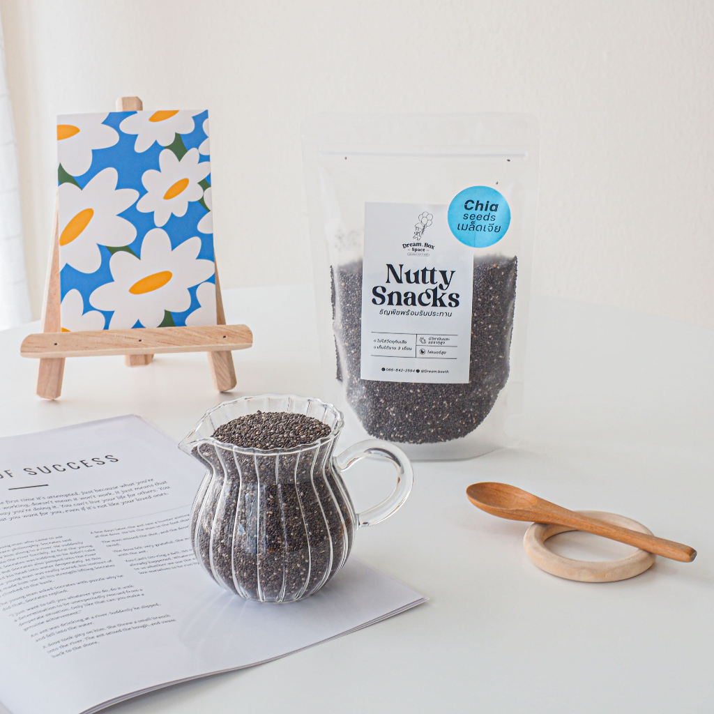 เมล็ดเจีย เมล็ดเชีย ออร์แกนิค 1ห่อ ขนาด 180 กรัม Chia seeds เมล็ดเจียออร์แกนิค Organic Chia seed รูปที่ 7