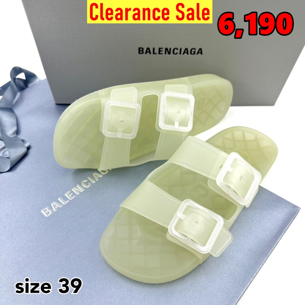 ลดหนักมาก New Balenciaga shoes sandals size 39 แนะนำลดไซส์ น่ารัก รองเท้าแตะ บาเลนเซียก้า ของแท้ แบรนด์เนม