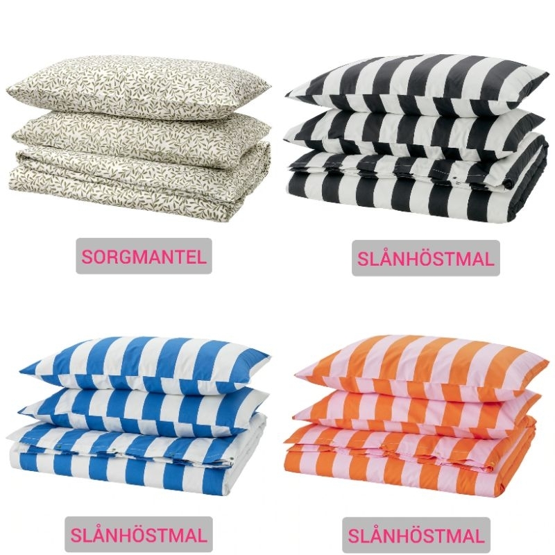 IKEA แท้ค่ะ​ ปลอกผ้านวมและปลอกหมอน  SORGMANTEL, SLÅNHÖSTMAL