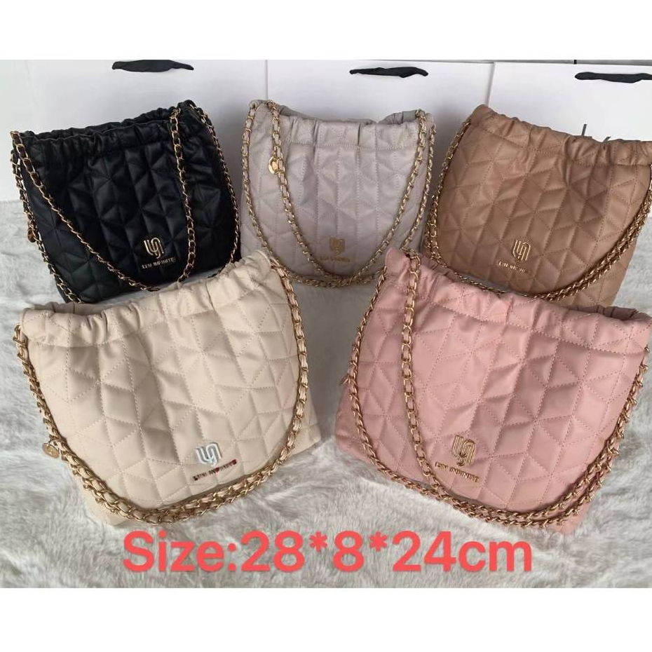 กระเป๋าทรงถุงช้อปปิ้ง LY   N มี 5 สี Shoulder bag สะพานเเบบคล้องไหล่ พร้อมอุปกรณ์ มี 5 lu