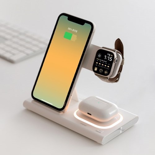 ( พร้อมส่ง ) Mooas Wireless Charger 3in1 แท่นชาร์จไร้สาย 3in1